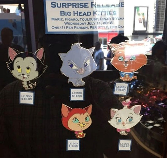 Surprise Big Head Kitties Pin Release