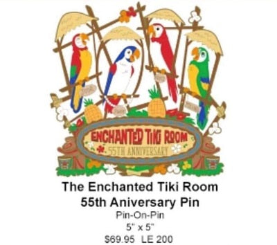 The Enchanted Tiki Room 55th Anniversary WDI Pin