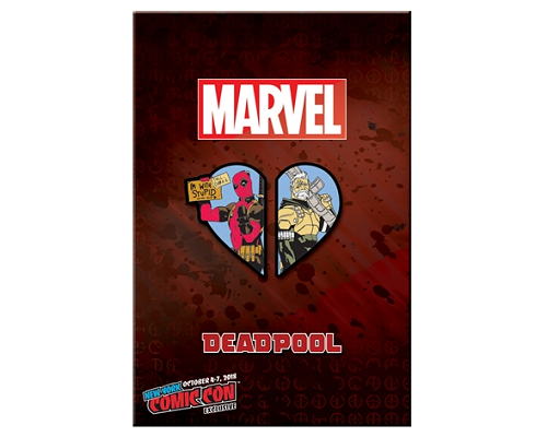Deadpool And Cable Marvel Comics Heart Pin NYCC 2018 Exclusive