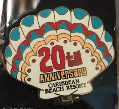 Disney's Caribbean Beach Resort 20th Anniversary Pin