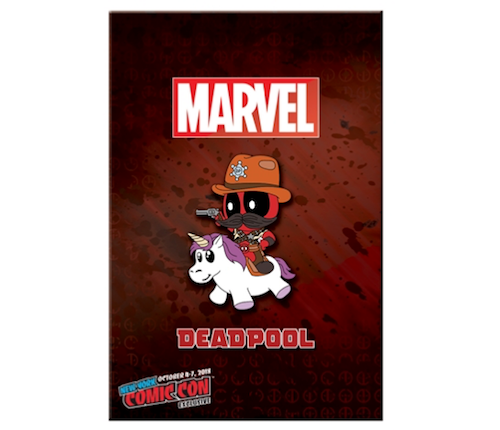 Deadpool Sheriff Riding Unicorn NYCC 2018 Pin