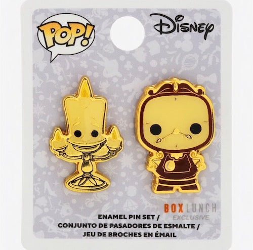Lumiere & Cogsworth Pop BoxLunch Disney Pin
