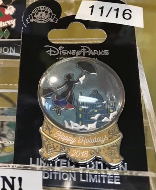 Mary Poppins Happy Holidays 2018 Cast Member Pin