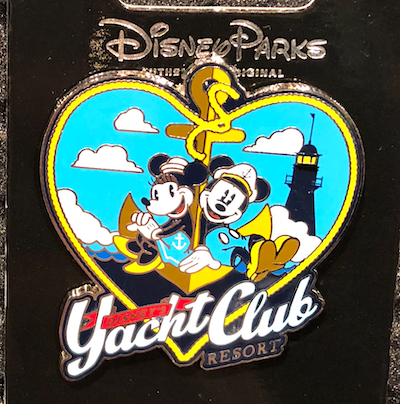 Mickey & Minnie Heart Yacht Club Resort Pin