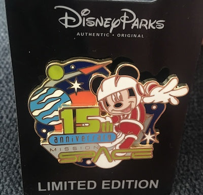 Mission Space 15th Anniversary Cast Member Pin