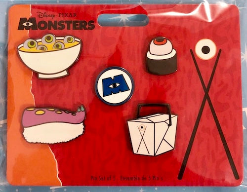 Disney Pixar Monsters Restaurant Pin Set