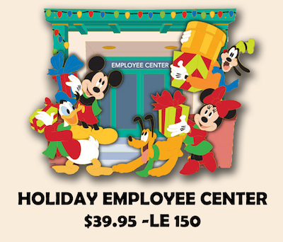 Holiday Employee Center Disney Pin