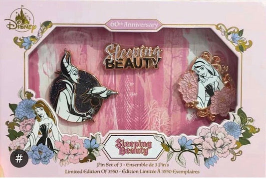 Sleeping Beauty 60th Anniversary Disney Store Pin Set