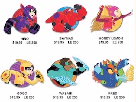 Big Hero 6 WDI Pin Set