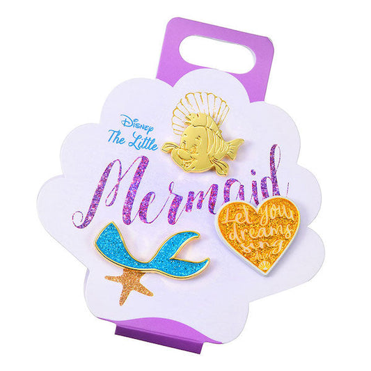 Ariel & Flounder Disney Store Japan Pin Set