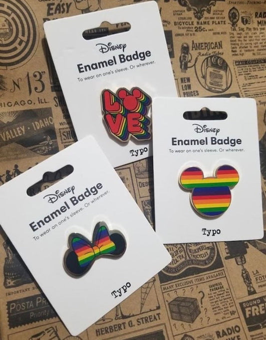 Rainbow Disney Pins at Typo