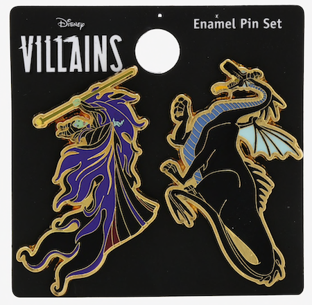 Sleeping Beauty Maleficent Dragon BoxLunch Disney Pin Set