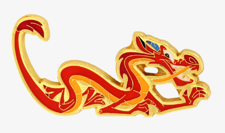 Mushu BoxLunch Disney Pin - Close Up