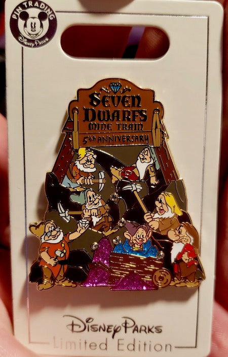 Seven Dwarfs Mine Train 5th Anniversary Cast Member Pin