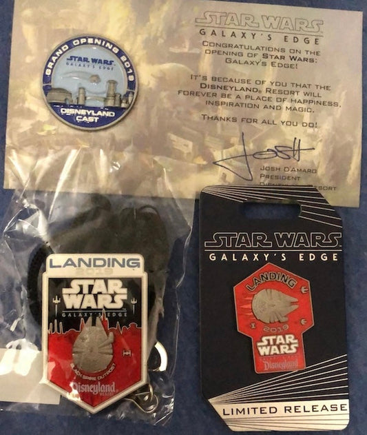 Disneyland Cast Star Wars Galaxy's Edge Grand Opening Pins