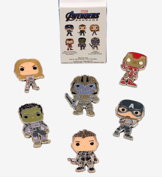 Funko Pop! Avengers Endgame BoxLunch Mystery Pin Collection