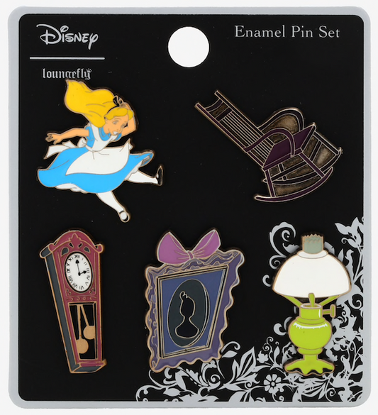 Falling Alice Hot Topic Disney Pin Set