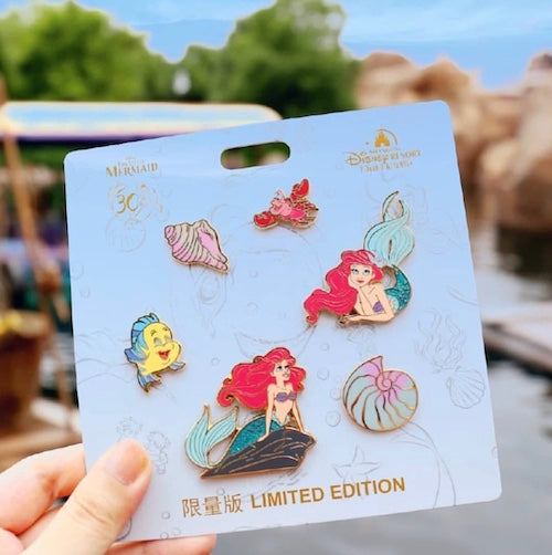 The Little Mermaid 30th Anniversary Shanghai Disneyland Pin Set
