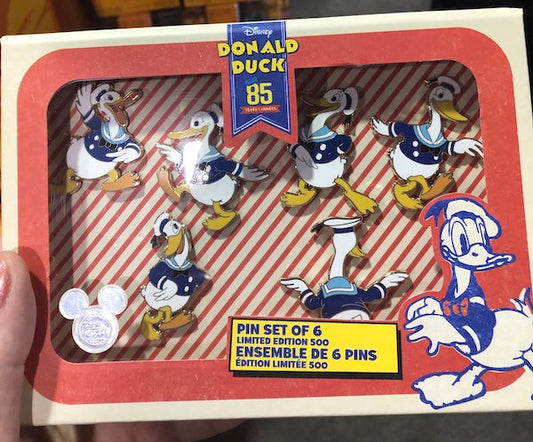 Donald Duck 85th Anniversary Disney Store Pin Set