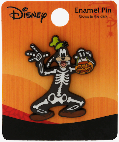 Goofy Skeleton Glow in the Dark Pin
