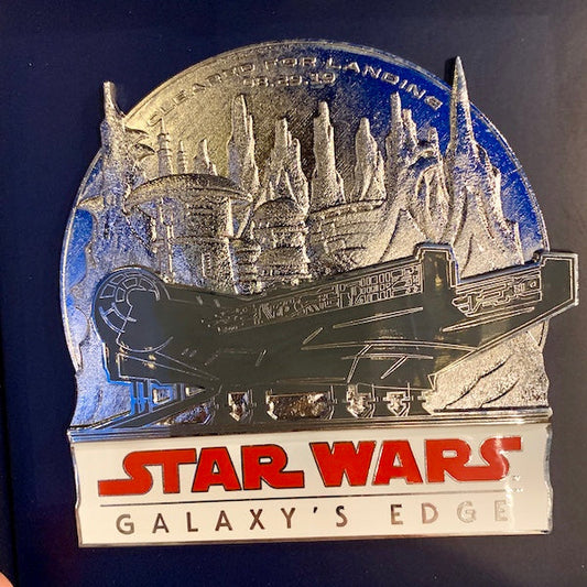 Opening Day Star Wars Galaxy's Edge Jumbo Pin - Closer Look