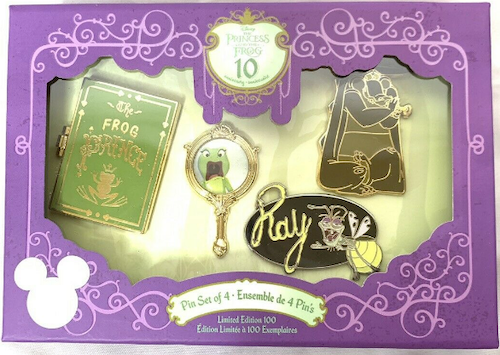 Princess and the Frog 10th Anniversary Pin Set - D23 Expo 2019