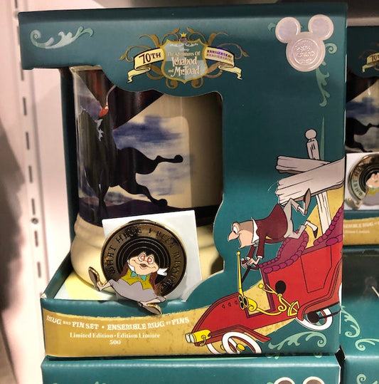 The Adventures of Ichabod and Mr. Toad 70th Mug and Pin Set