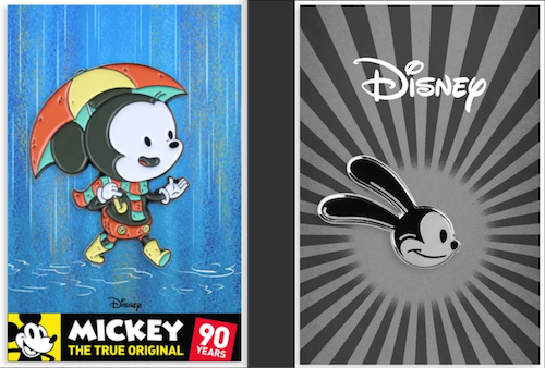 Mickey Mouse and Oswald Mondo Disney Pins