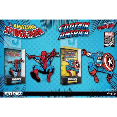 Spider-Man & Captain America FiGPiN Minis - NYCC 2019