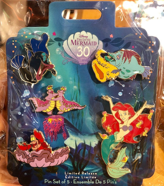 The Little Mermaid 30 Years Disney Store Pin Set