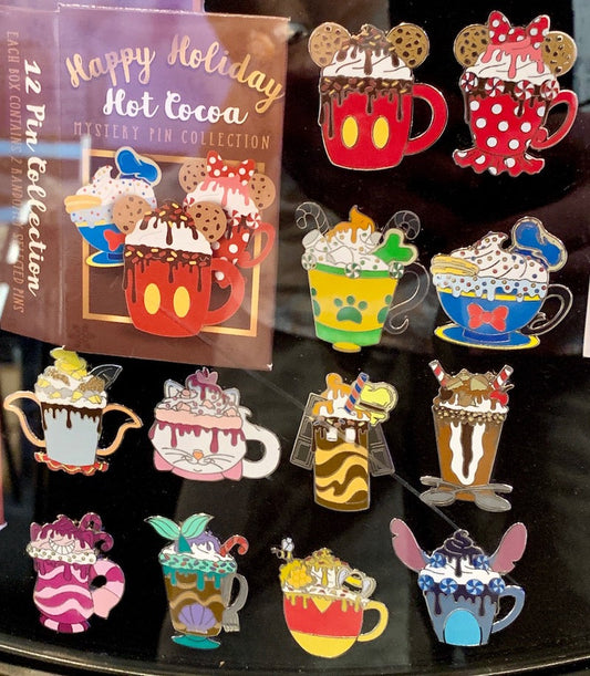 Happy Holiday Hot Cocoa Mystery Disney Pins