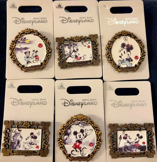 Mickey & Minnie Chinese Painting HKDL Pins