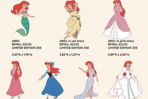 Ariel Dresses WDI Pins