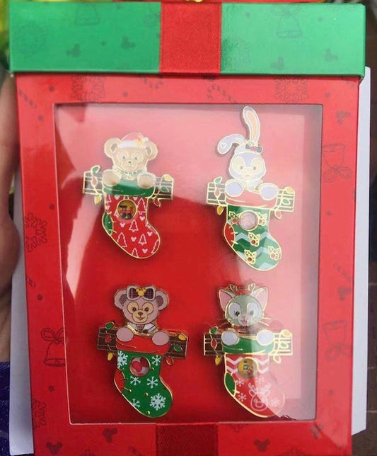 Christmas 2019 Stockings Shanghai Disney Pin Set