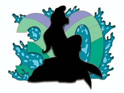 Little Mermaid 30th Anniversary Silhouette DSSH Pin