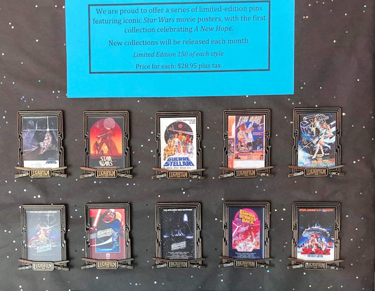 Star Wars Movie Poster Pins at Lucasfilm Studios
