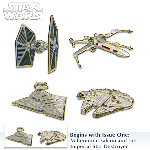 Star Wars 24K Gold Bradford Exchange Pin Set