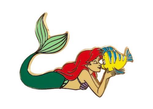Ariel and Flounder Kraken Trade Pin