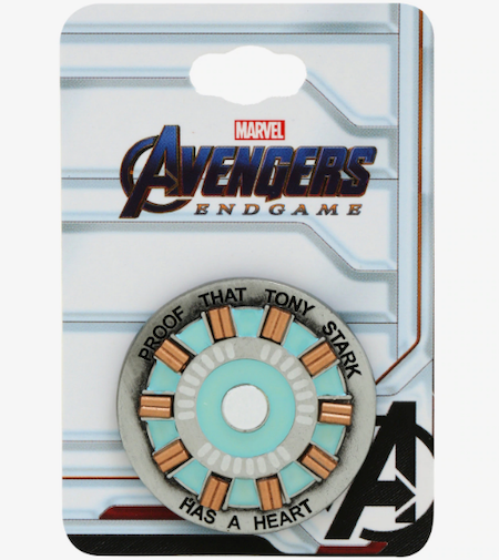 Avengers Endgame Iron Man Stark Heart Glow-in-the-Dark BoxLunch Marvel Pin