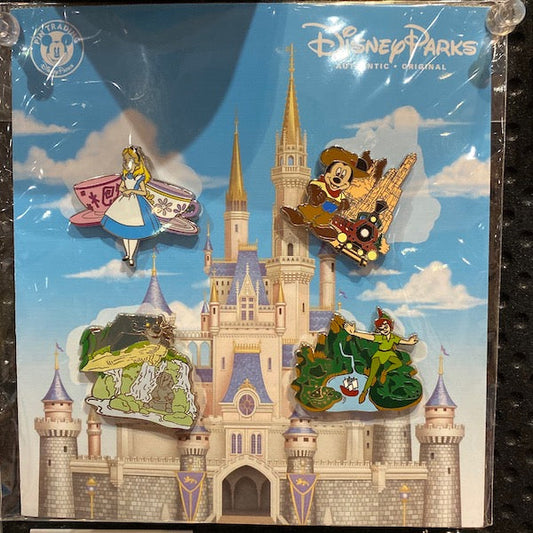 Disney Parks Attractions Booster Pin Set