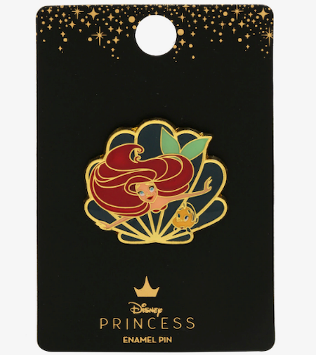 Ariel Flounder Seashell BoxLunch Disney Pin