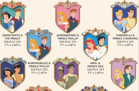 Disney Couples Crest WDI Pins