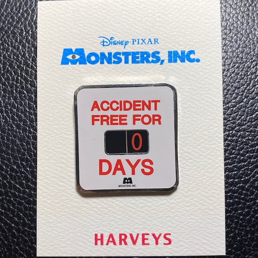 Accident Free Monsters, Inc. Harveys Disney Pin