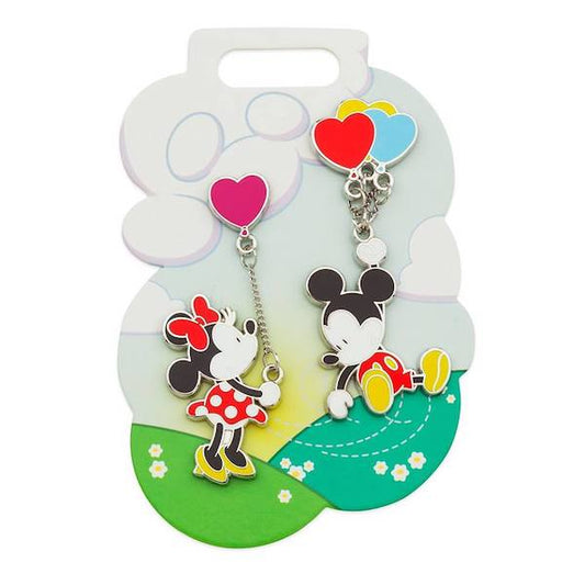 Mickey and Minnie Mouse Balloons Dangle Pin Set