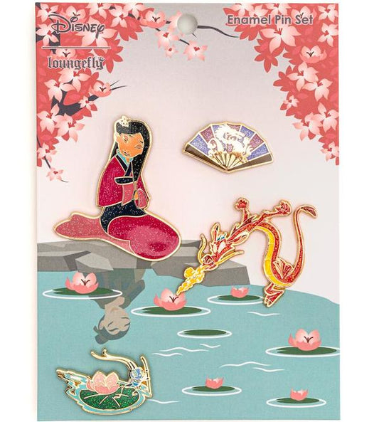 Mulan Loungefly Disney Pin Set