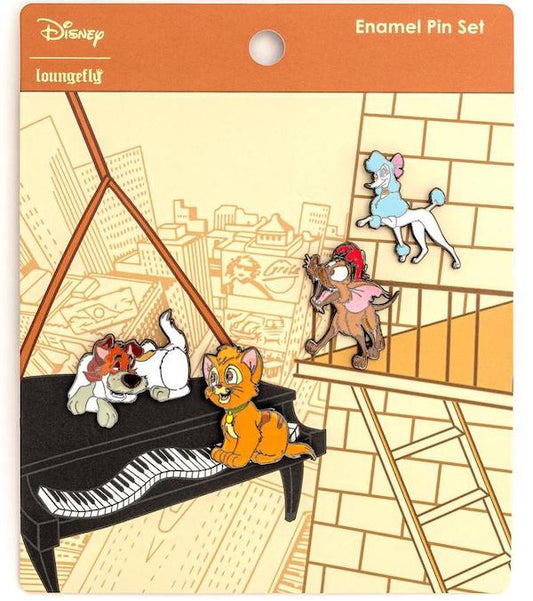 Oliver and Company Loungefly Disney Pin Set