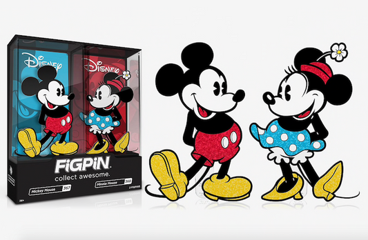 FiGPiN Mickey Mouse & Minnie Mouse Glitter Pin Set