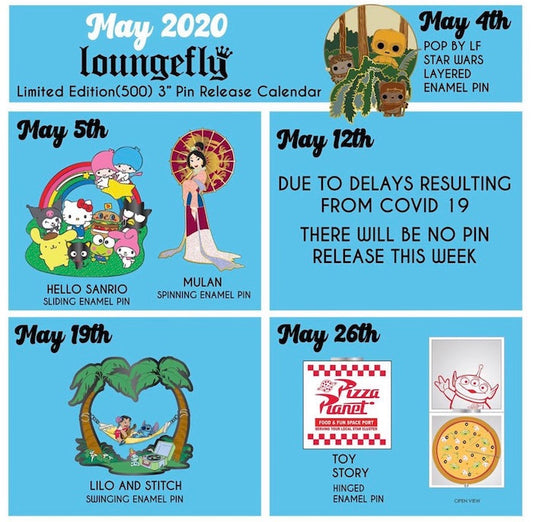 May 2020 Loungefly Disney Pin Preview