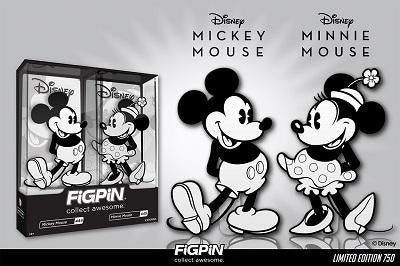 Mickey and Minnie Black and White FiGPiN 2 Pack