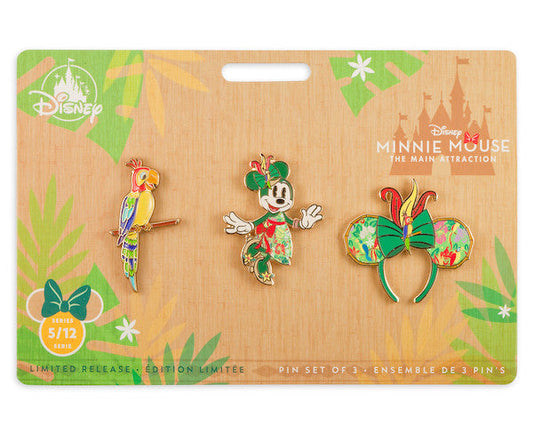 The Enchanted Tiki Room Minnie Mouse The Main Attraction Pin Set